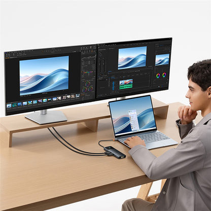 Hub USB-C Baseus Gleam II, 10w1, Czarny B0114200