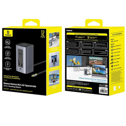 Hub USB-C Baseus NU1 Air Spacemate, 12w1, Szary B00061800123-00