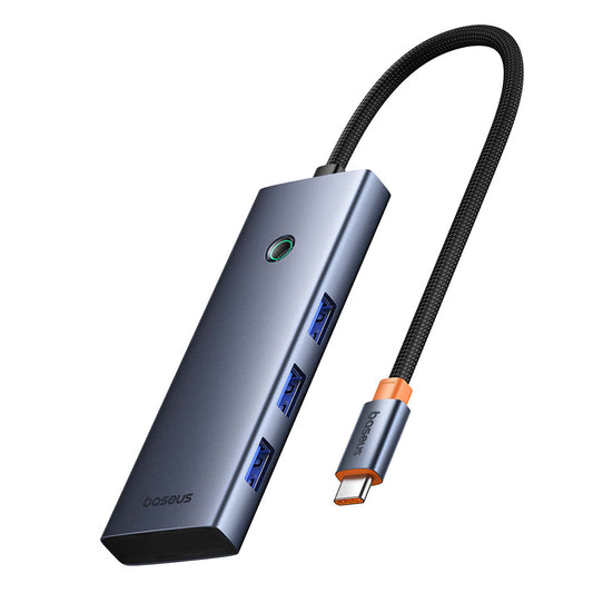 Hub USB-C Baseus UltraJoy, 3 x USB-A 3.0 - 1 x USB-C - 1 x HDMI - 1 x SD - 1 x microSD, Szary B00052803811-00
