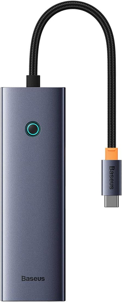 Hub USB-C Baseus UltraJoy, 2 x USB-A 3.0 - 1 x USB-C - 1 x HDMI - 1 x RJ45 - 1 x SD - 1 x microSD, Szary B00052805813-00
