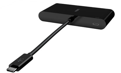 Hub USB-C Belkin Connect, 1 x USB-A 3.0 - 1 x USB-C - 1 x HDMI - 1 x VGA - 1 x RJ45, Czarny AVC004btBK