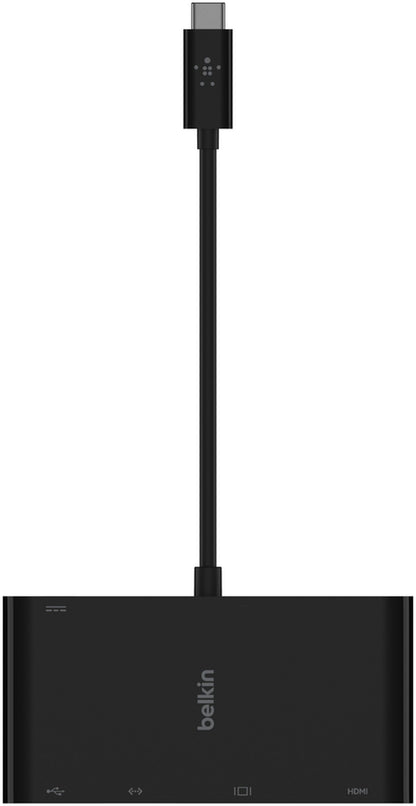Hub USB-C Belkin Connect, 1 x USB-A 3.0 - 1 x USB-C - 1 x HDMI - 1 x VGA - 1 x RJ45, Czarny AVC004btBK