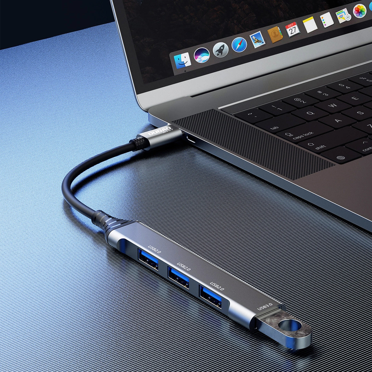 Hub USB-C Dudao A16T, 1 x USB-A 3.0 - 3 x USB-A, Czarny