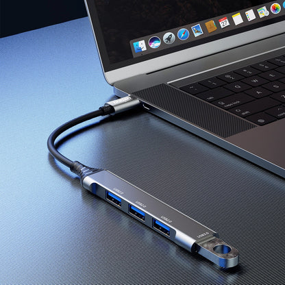 Hub USB-C Dudao A16T, 1 x USB-A 3.0 - 3 x USB-A, Czarny