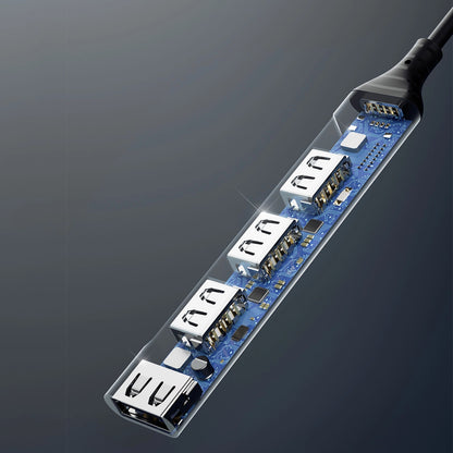 Hub USB-C Dudao A16T, 1 x USB-A 3.0 - 3 x USB-A, Czarny