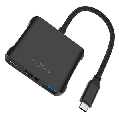 Hub USB-C Fixed Quadri, 5w1, Czarny