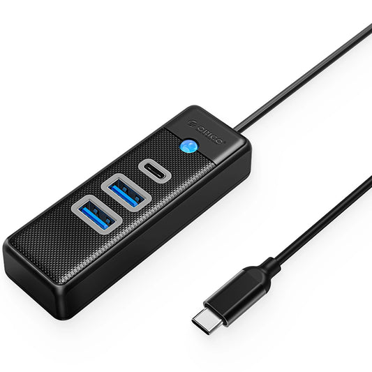 Hub USB-C Orico PWC2U-C3, 2 x USB-A 3.0 - 1 x USB-C, Czarny