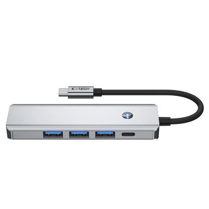 Hub USB-C Tech-Protect HB01, 1 x USB-A 3.0 - 2 x USB-A - 1 x USB-C - 1 x HDMI, Szary