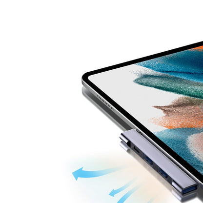 Hub USB-C Techsuit H12 ZenithDock, 4w1, Szary