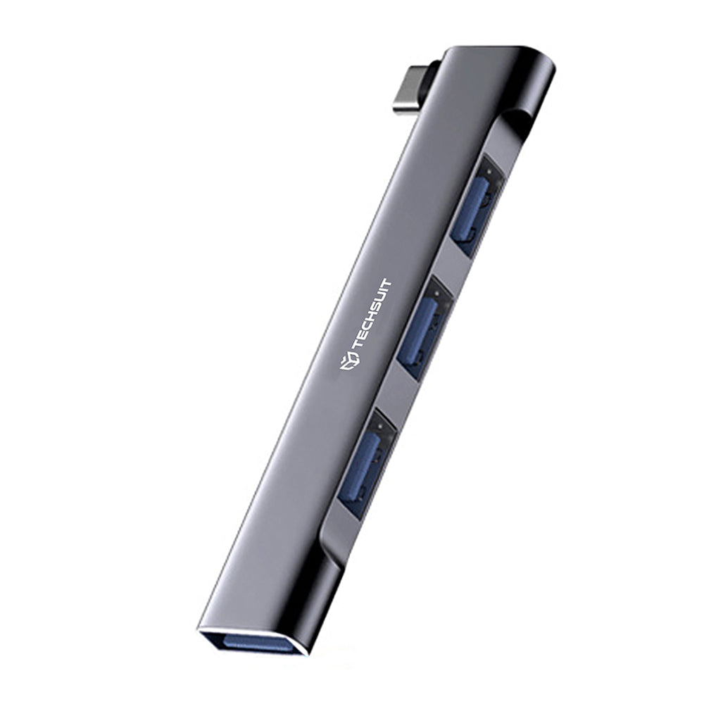 Hub USB-C Techsuit H13 ZenithDock, 4w1, Szary