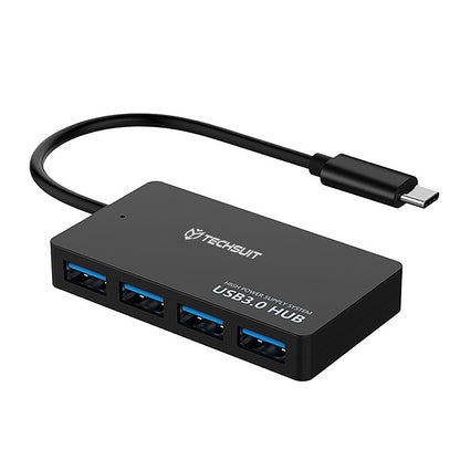 Hub USB-C Techsuit H16 QuantumNode, 4w1, Czarny