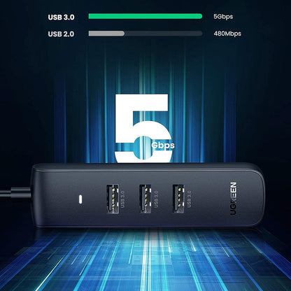 Hub USB-C UGREEN CM416 (10916), 4 x USB-A 3.0, Czarny
