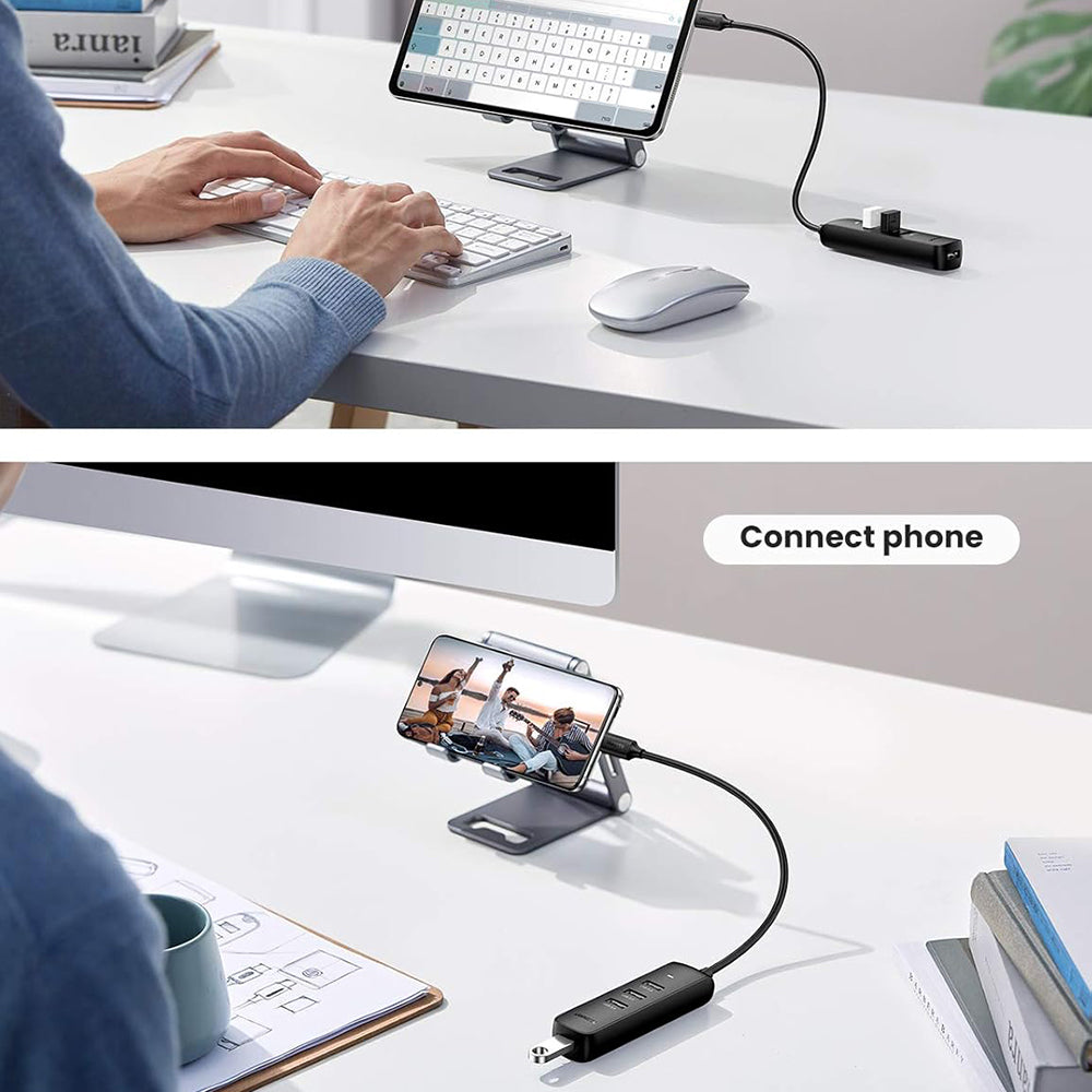 Hub USB-C UGREEN CM416 (10916), 4 x USB-A 3.0, Czarny