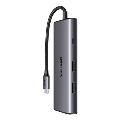 Hub USB-C UGREEN CM498 (15531), 2 x USB-A 3.2 - 2 x USB-C - 1 x HDMI - 1 x SD - 1 x microSD, Szary