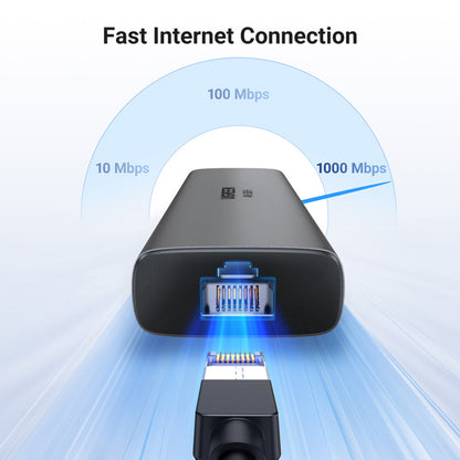Hub USB-C UGREEN CM512 (45000), 2 x USB-A 3.2 - 2 x USB-C - 1 x HDMI - 1 x RJ45, Szary