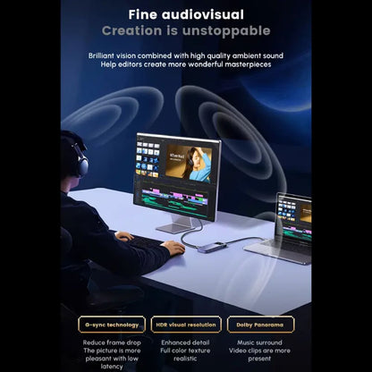 Hub USB-C UGREEN CM888 (45155) Uno, 6w1, Szary