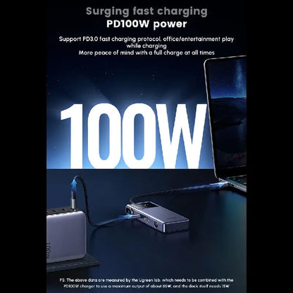 Hub USB-C UGREEN CM888 (45155) Uno, 6w1, Szary