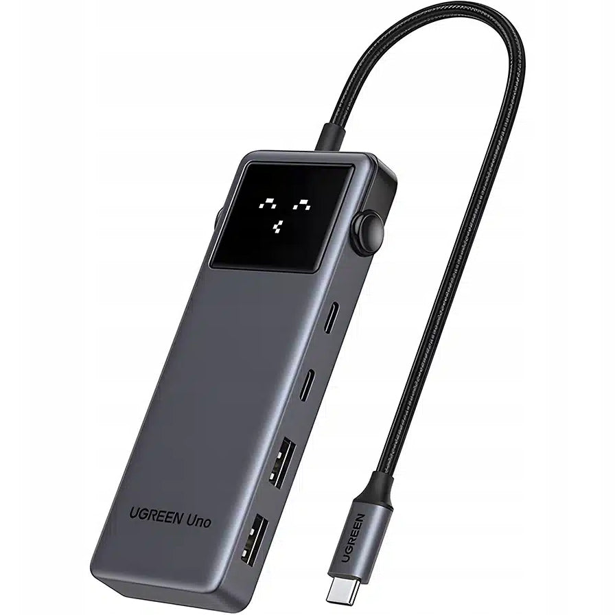 Hub USB-C UGREEN CM888 Uno, 2 x USB-A 3.2 - 3 x USB-C - 1 x HDMI, Szary