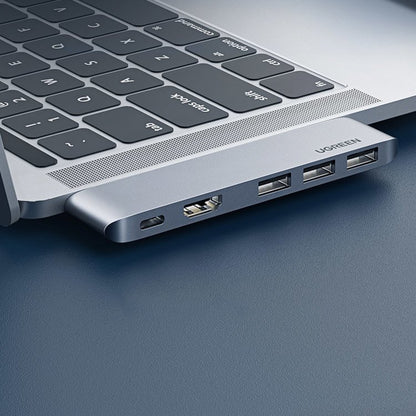 Hub USB-C UGREEN dla Apple MacBook Pro / Air Series, 3 x USB-A 3.0 - 1 x USB-C - 1 x HDMI, Szary