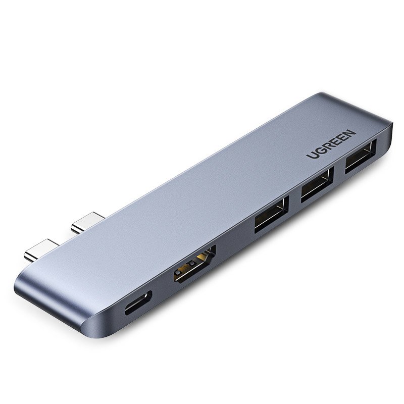 Hub USB-C UGREEN dla Apple MacBook Pro / Air Series, 3 x USB-A 3.0 - 1 x USB-C - 1 x HDMI, Szary