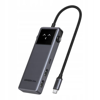 Hub USB-C UGREEN Uno (75179), 2 x USB-A - 2 x USB-C - 1 x HDMI - 1 x SD - 1 x microSD, Szary