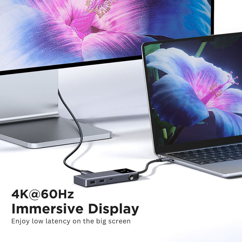Hub USB-C UGREEN Uno (75179), 2 x USB-A - 2 x USB-C - 1 x HDMI - 1 x SD - 1 x microSD, Szary