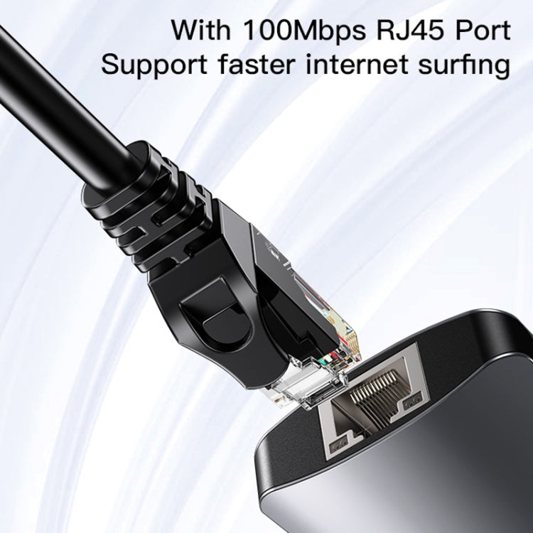 Hub USB-C Yesido HB15, 6w1, Szary