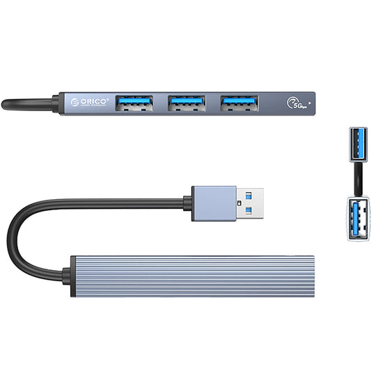 Hub USB Orico AH-A13, 1 x USB-A 3.0 - 3 x USB-A, Szary