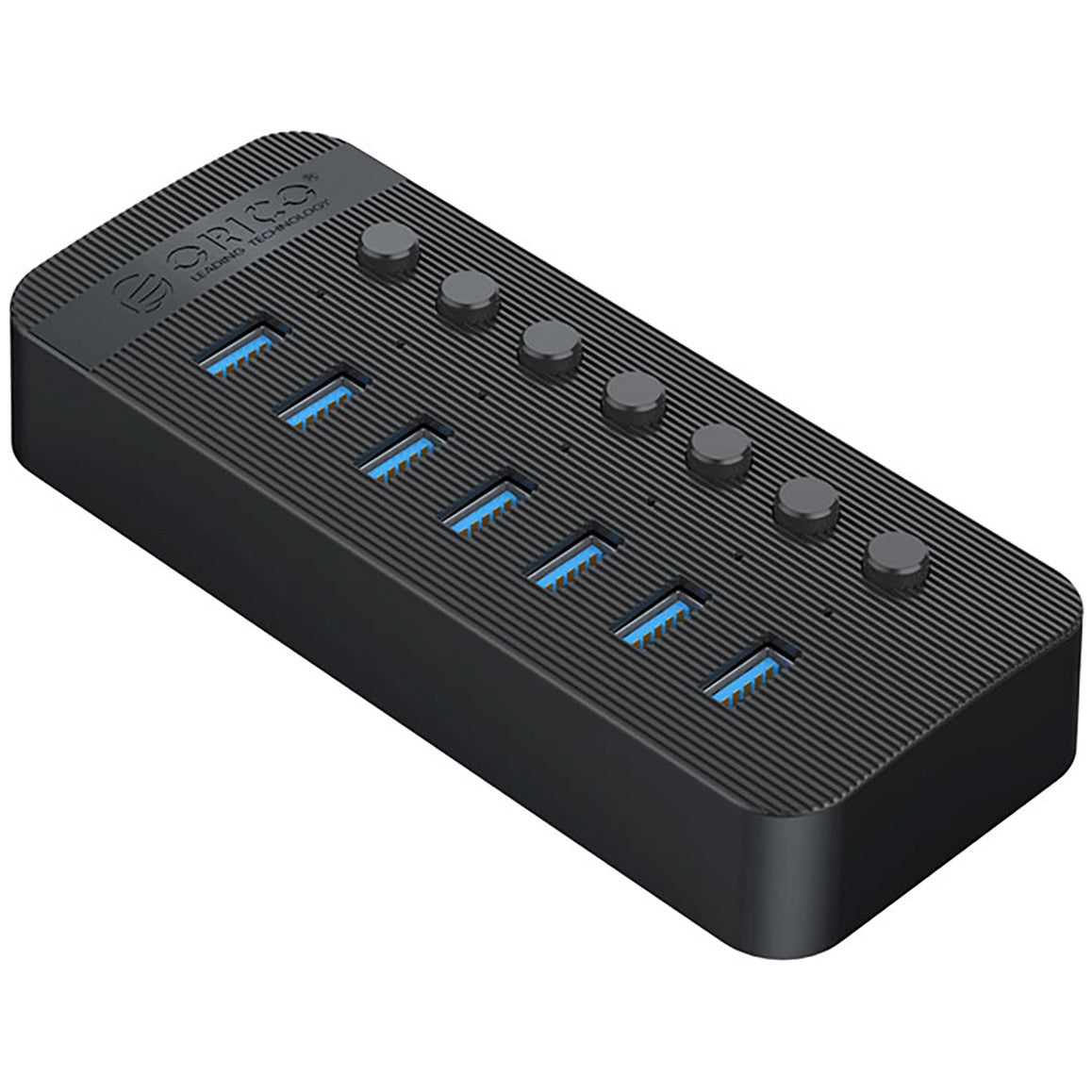 Hub USB Orico CT2U3-7AB, 7 x USB-A 3.0, Czarny