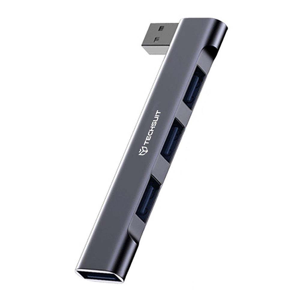 Hub USB Techsuit H14 ZenithDock, 4w1, Szary