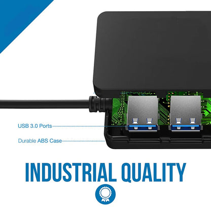 Hub USB Techsuit H15 QuantumNode, 4w1, Czarny