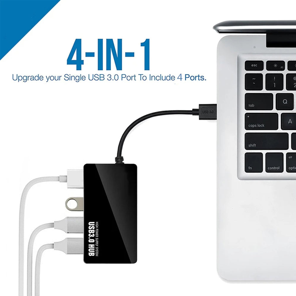Hub USB Techsuit H15 QuantumNode, 4w1, Czarny