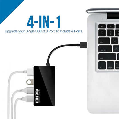 Hub USB Techsuit H15 QuantumNode, 4w1, Czarny