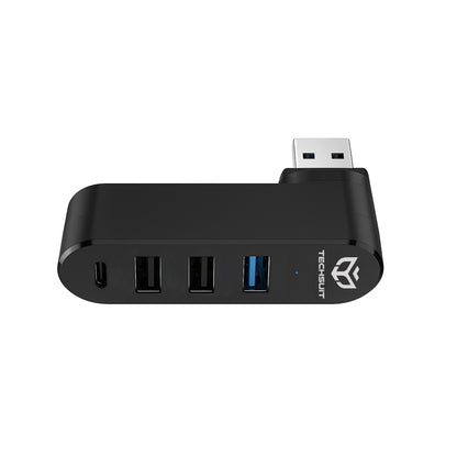 Hub USB Techsuit H17 SplitterNode, 4w1, Czarny