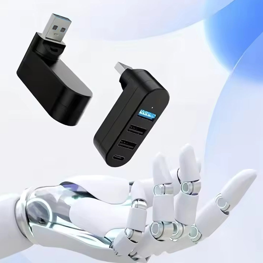 Hub USB Techsuit H17 SplitterNode, 4w1, Czarny