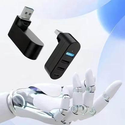 Hub USB Techsuit H17 SplitterNode, 4w1, Czarny