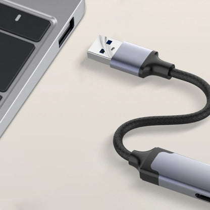 Hub USB Techsuit H19 PolarisBridge, 4w1, Szaro-Biały