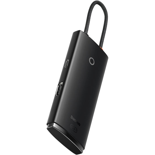 Hub USB-C Baseus Lite, 3 x USB-A 3.0 - USB-C - HDMI, Czarny WKQX040001
