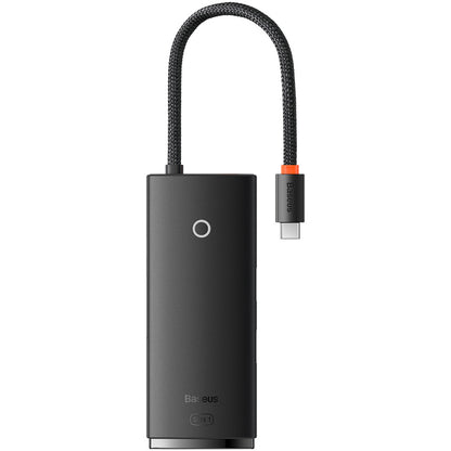Hub USB-C Baseus Lite, 3 x USB-A 3.0 - USB-C - HDMI, Czarny WKQX040001