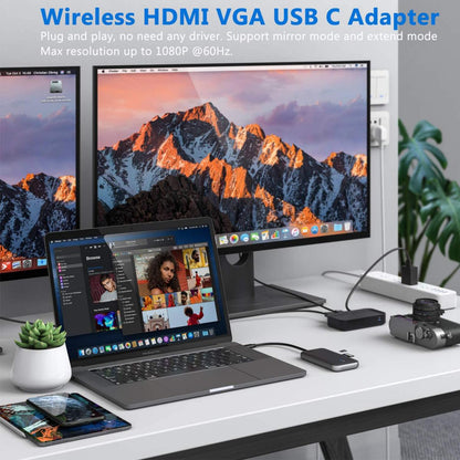 Koncentrator USB-C SiGN, 1 x USB-C - 1 x HDMI - 1 x VGA - 1 x Jack 3,5 mm, czarny SN-TVBT01 SN-TVBT01