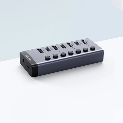 Hub USB UGREEN CM481, 7 x USB-A 3.0, Szary