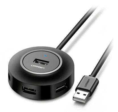 Hub USB UGREEN CR106, 4 x USB-A, 1m, czarny