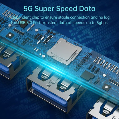 Hub USB / USB-C Techsuit H8 DataBridge, 4w1, Szary