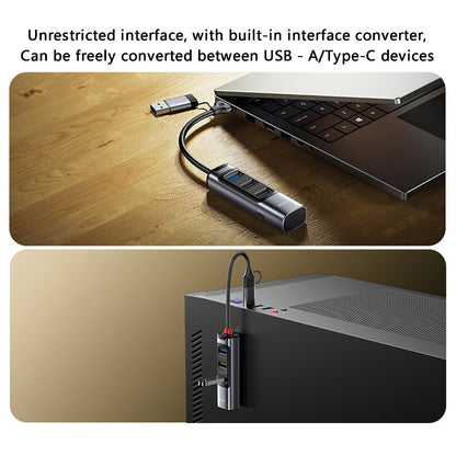 USB / USB-C Yesido HB19, 4in1, Gray