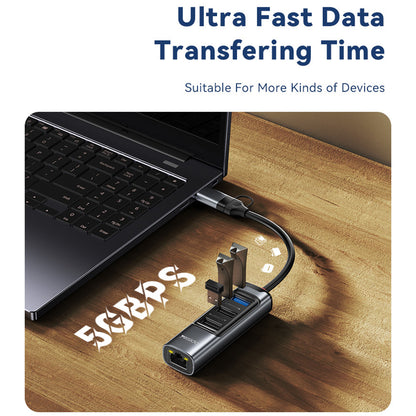 Hub USB / USB-C Yesido HB21, 5w1, Szary