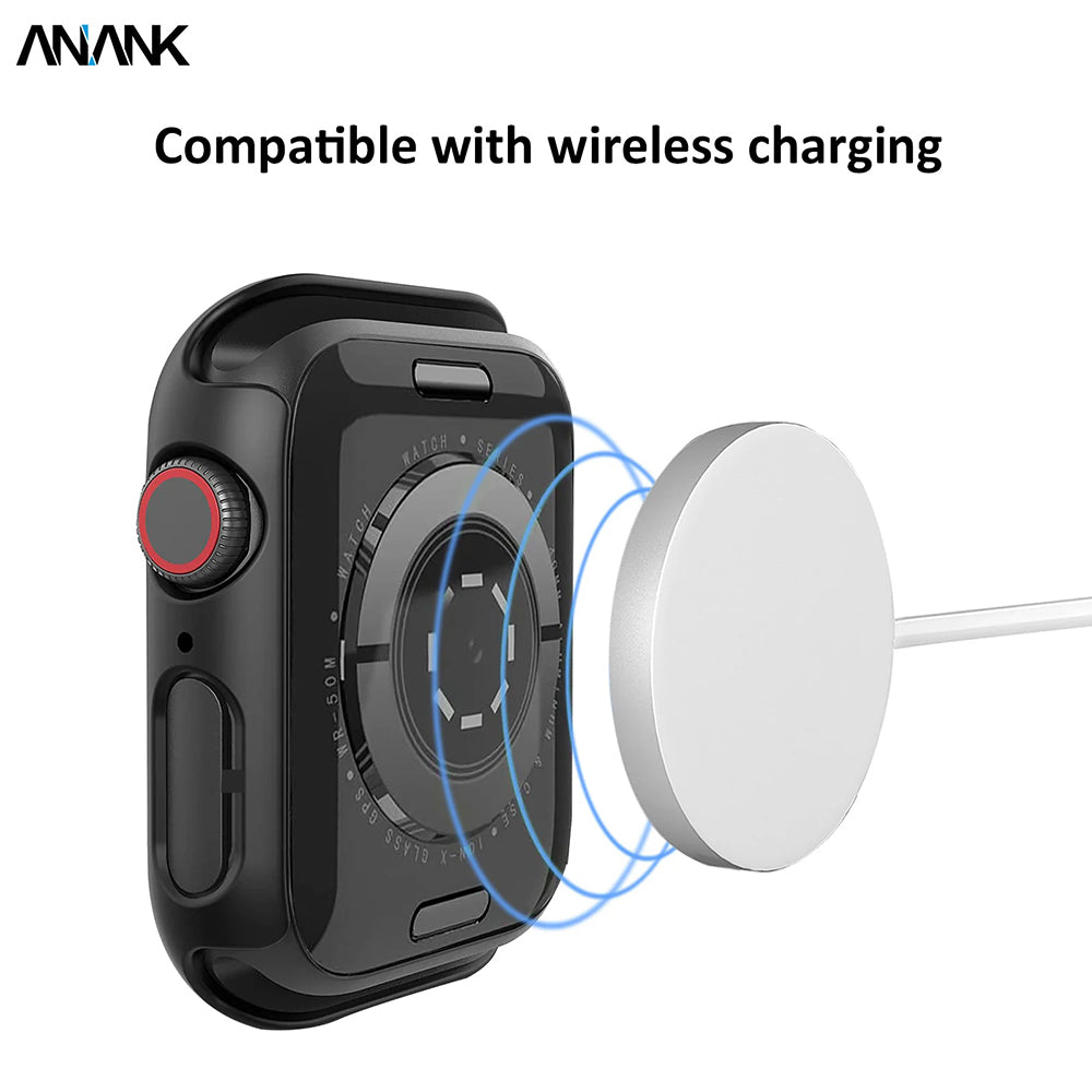 Etui Anank Screen Guard do Apple Watch Series 7 41mm, czarne