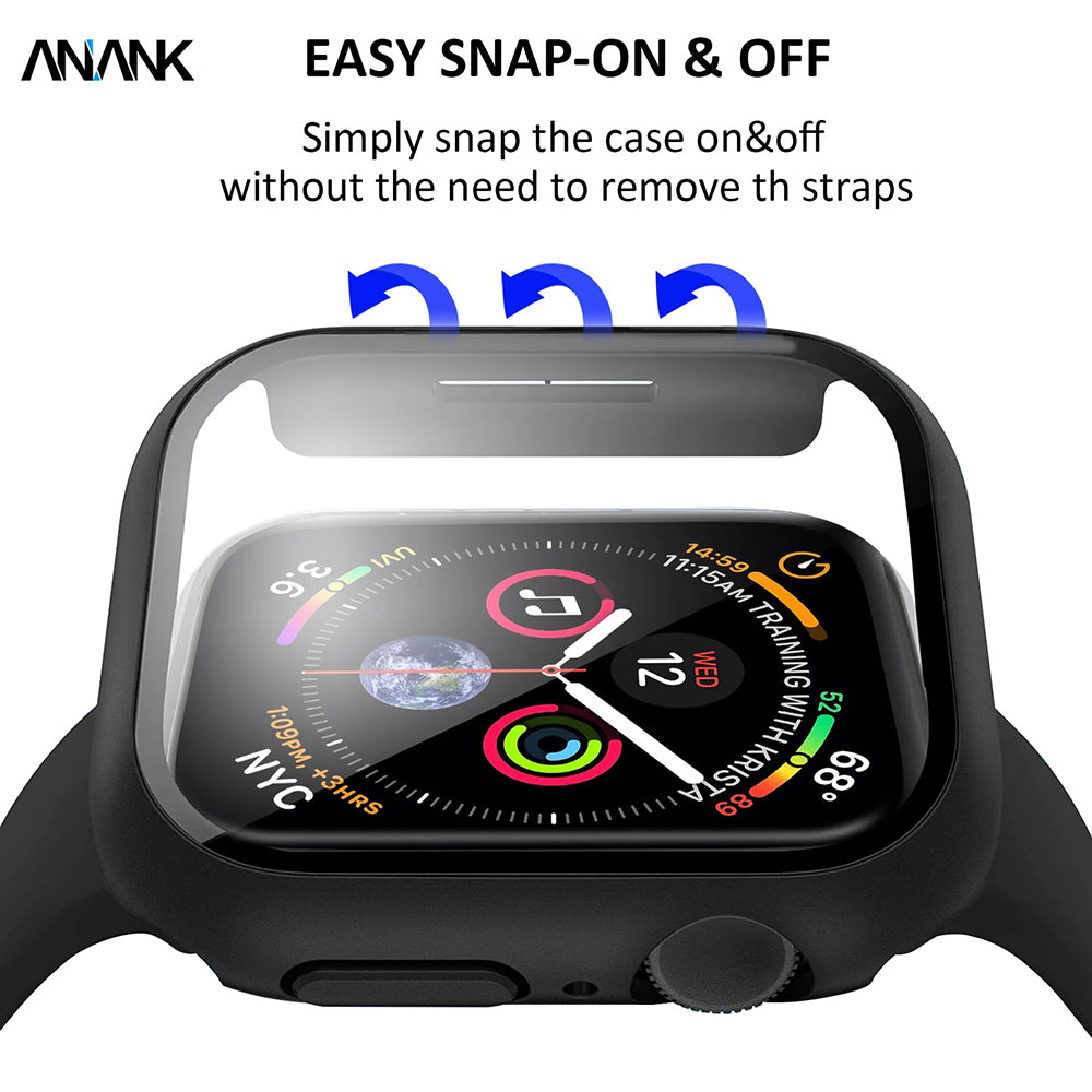 Etui Anank Screen Guard do Apple Watch Series 7 41mm, czarne