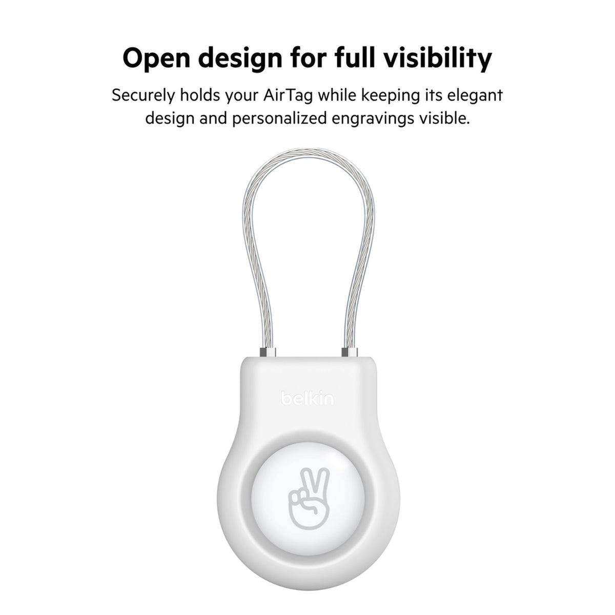 Belkin Wire Cable Case for Apple AirTag, White MSC009btWH