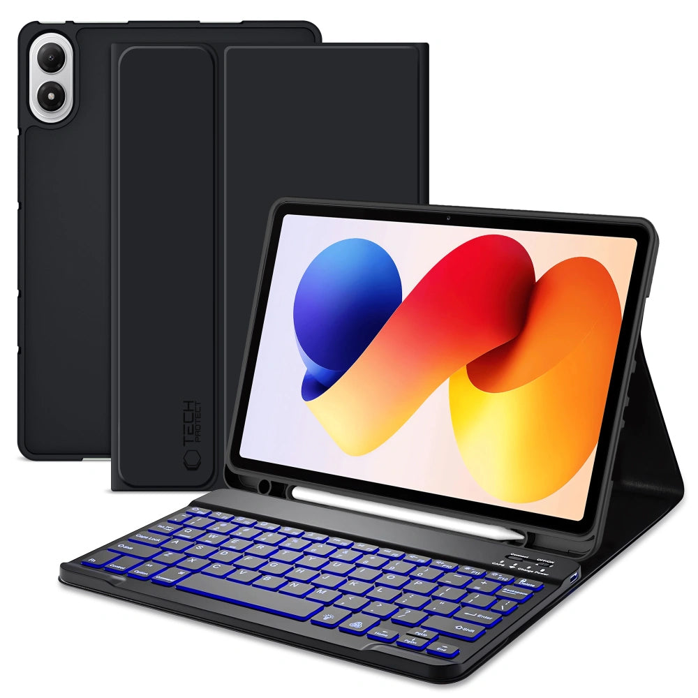 Etui z klawiaturą dla Xiaomi Poco Pad M1 / Redmi Pad 2 Pro, Tech-Protect, SC PEN, Czarne