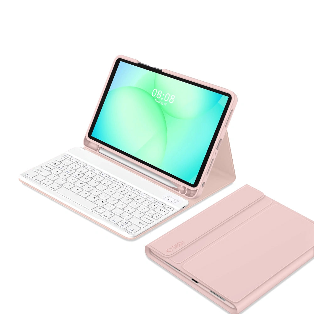 Etui z klawiaturą dla Samsung Galaxy Tab A11+ / Tab A9+, Tech-Protect, SC PEN, Różowy